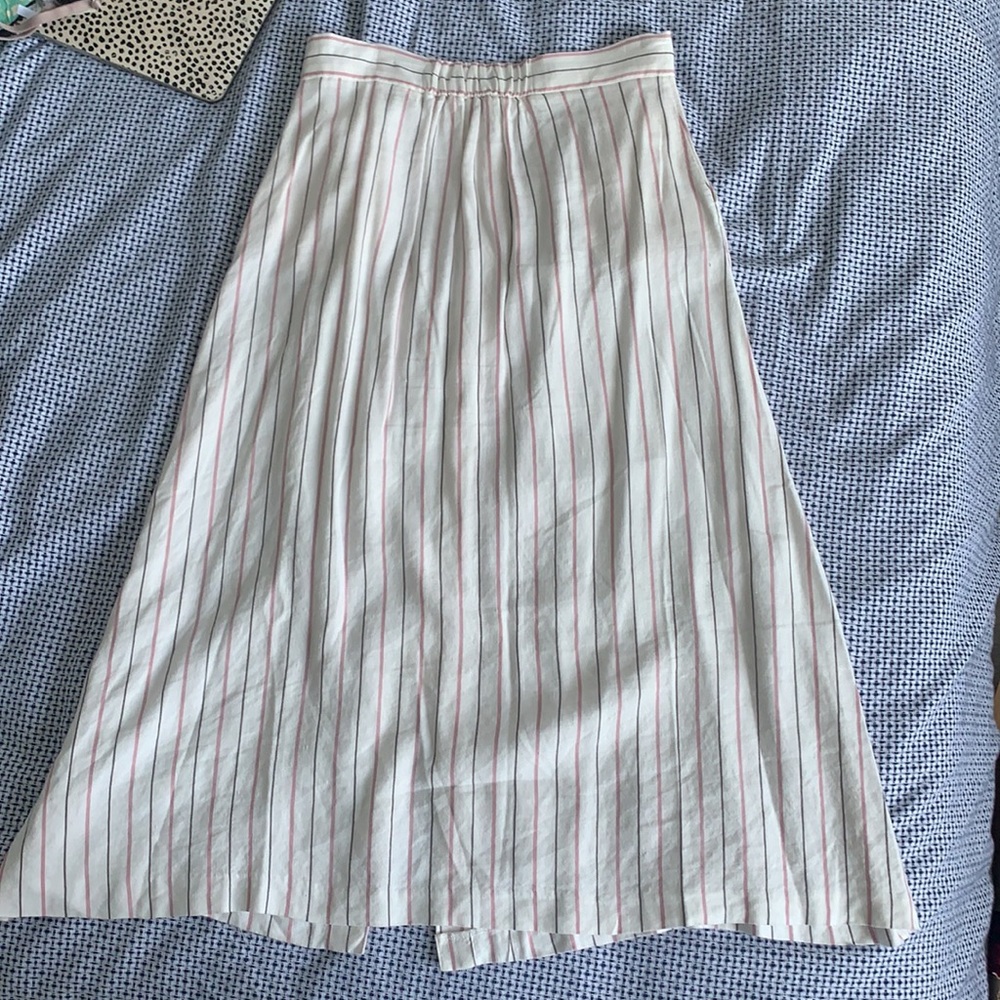 Zara A Line striped midi Skirt - Picture 2 of 4